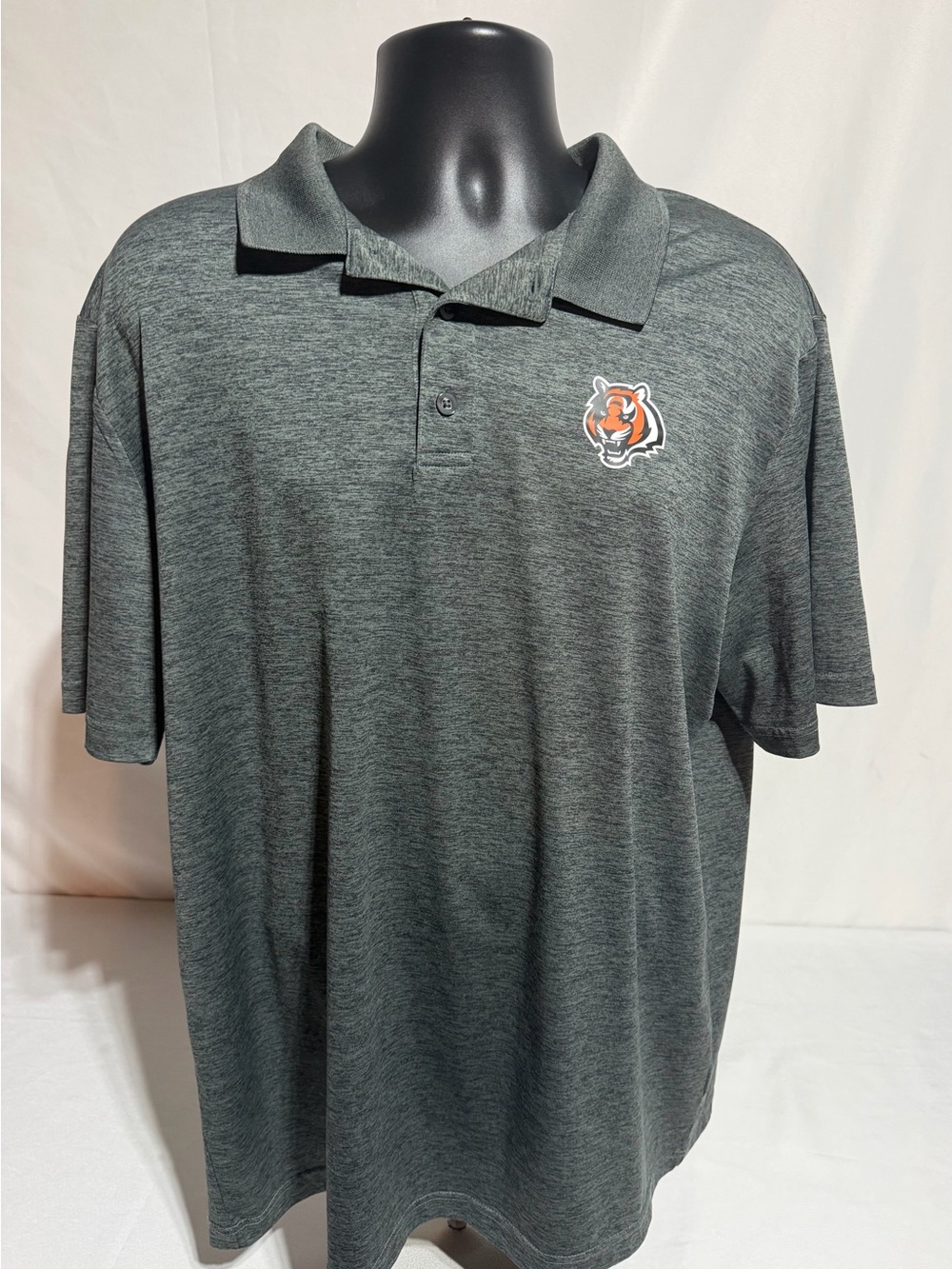 NFL Team Apparel Cincinnati Bengals TX3 Cool Polo – Size XL Heather Gray
